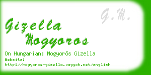 gizella mogyoros business card